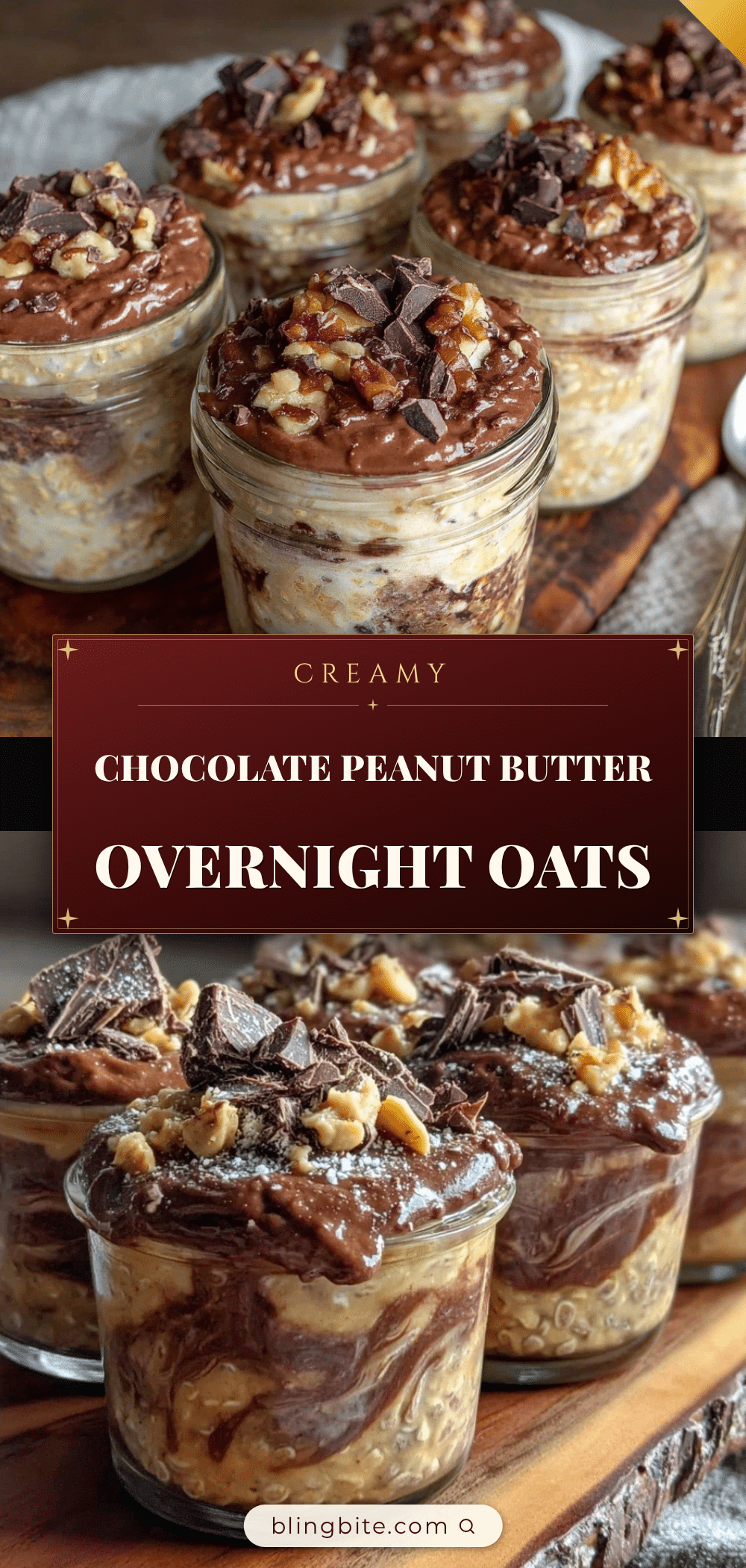 chocolate peanut butter overnight oats recipe