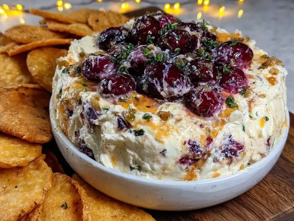cranberry jalapeño cream cheese dip - featured image