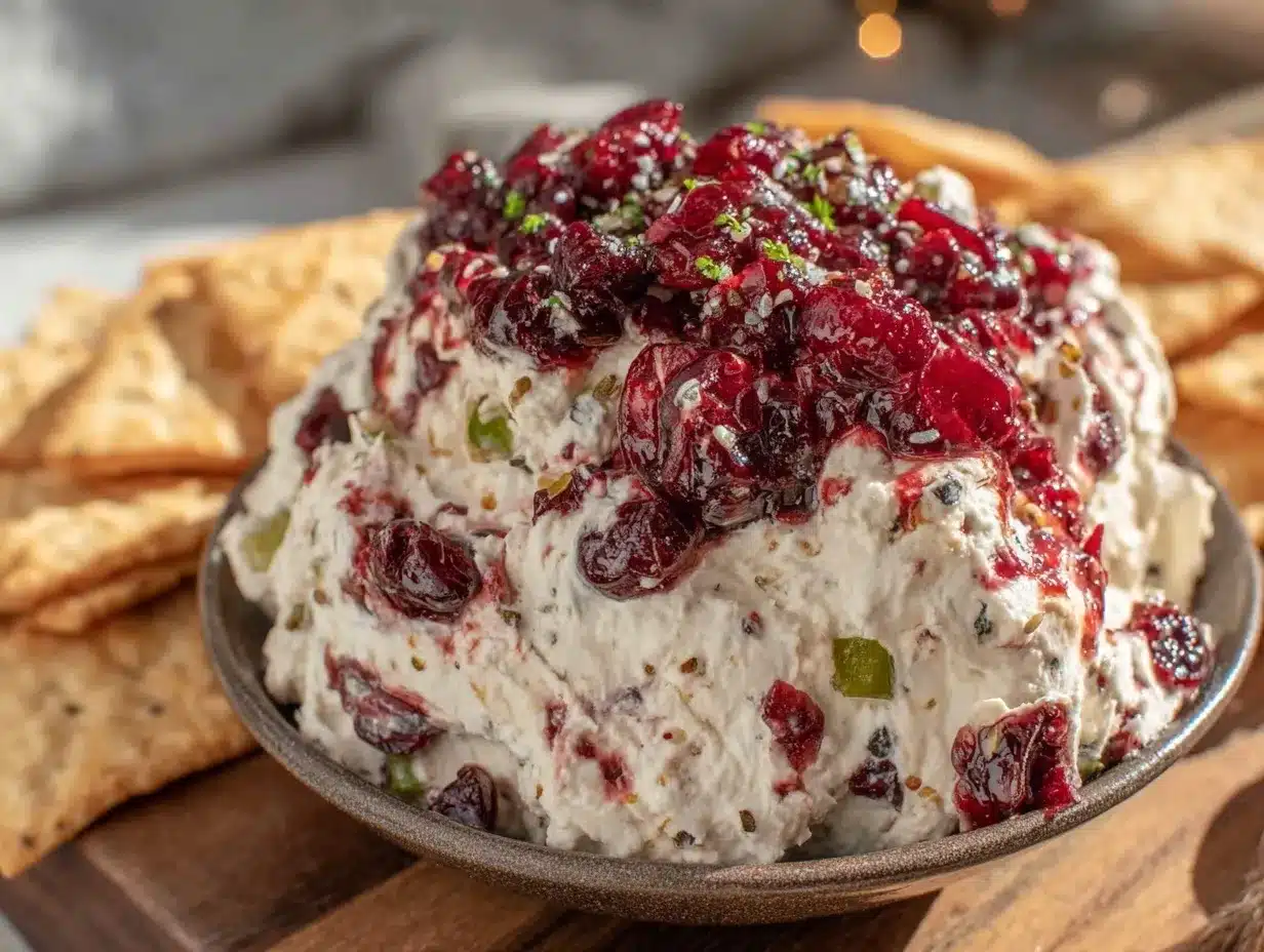 cranberry jalapeño cream cheese dip preparation steps