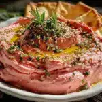 creamy beet hummus - featured image