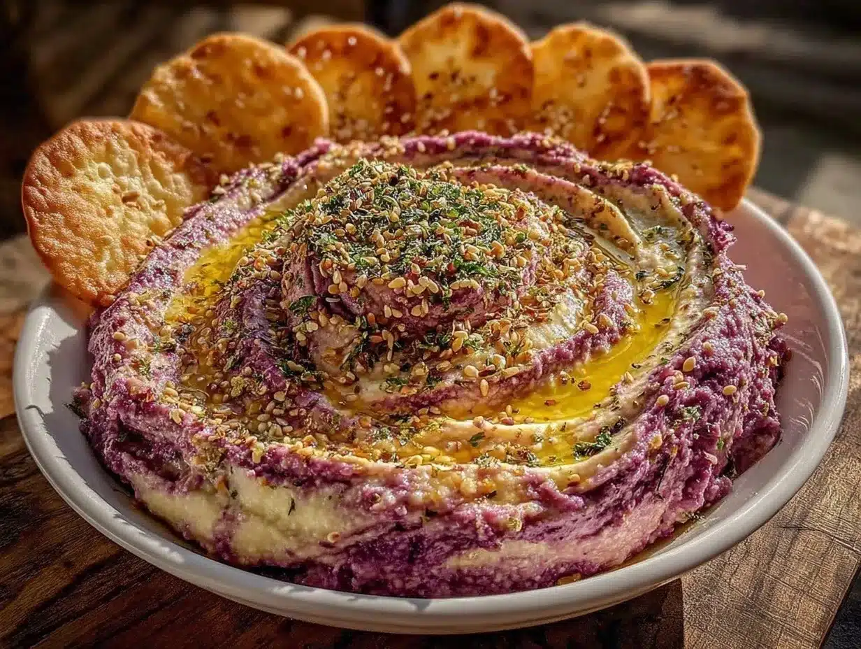 creamy beet hummus preparation steps