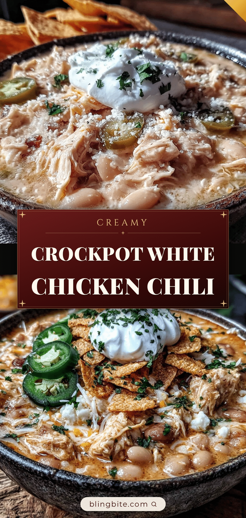 creamy crockpot white chicken chili recipe