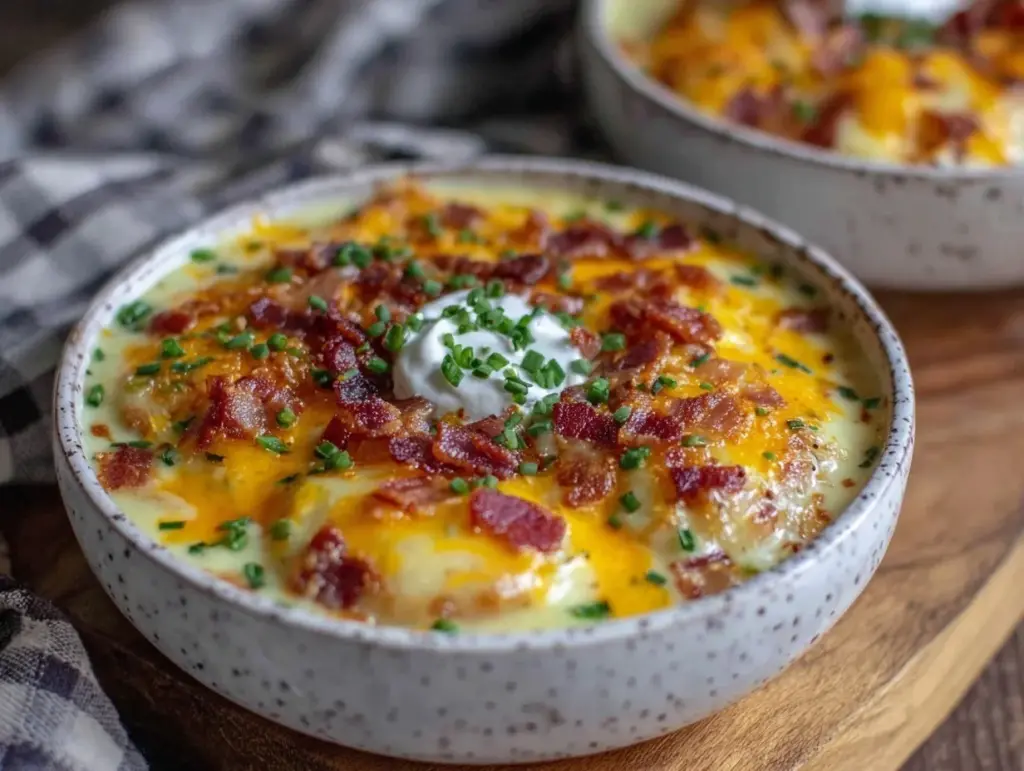 creamy loaded baked potato soup - featured image