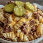 creamy one-pot cheeseburger pasta - featured image