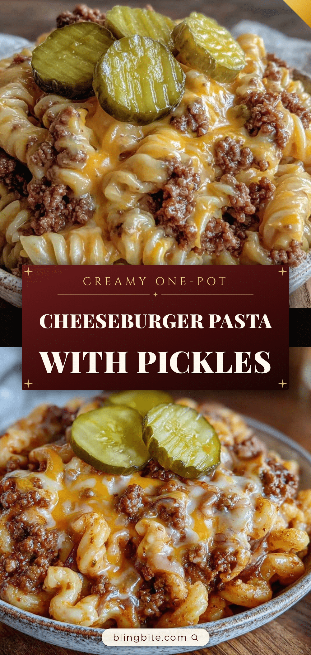creamy one-pot cheeseburger pasta recipe