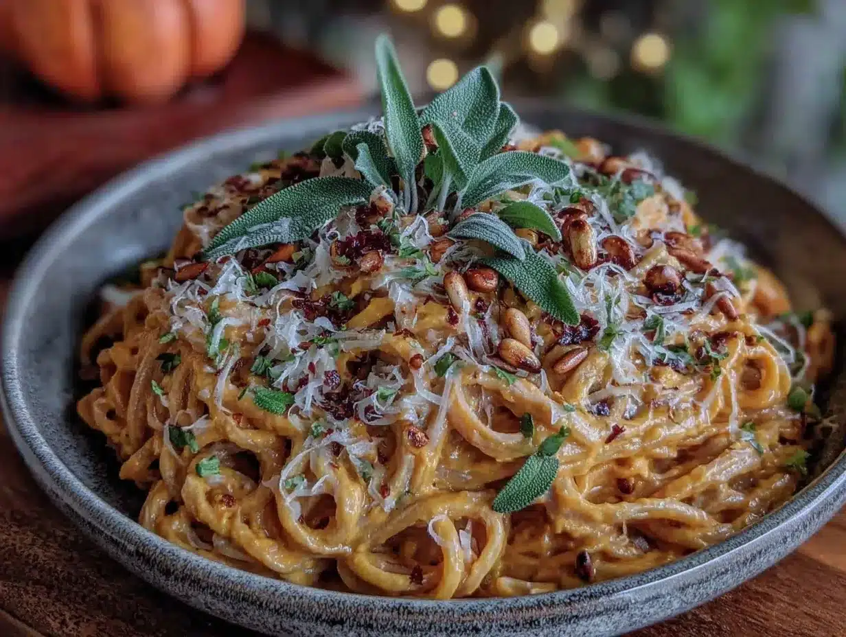 creamy one-pot pumpkin sage pasta preparation steps