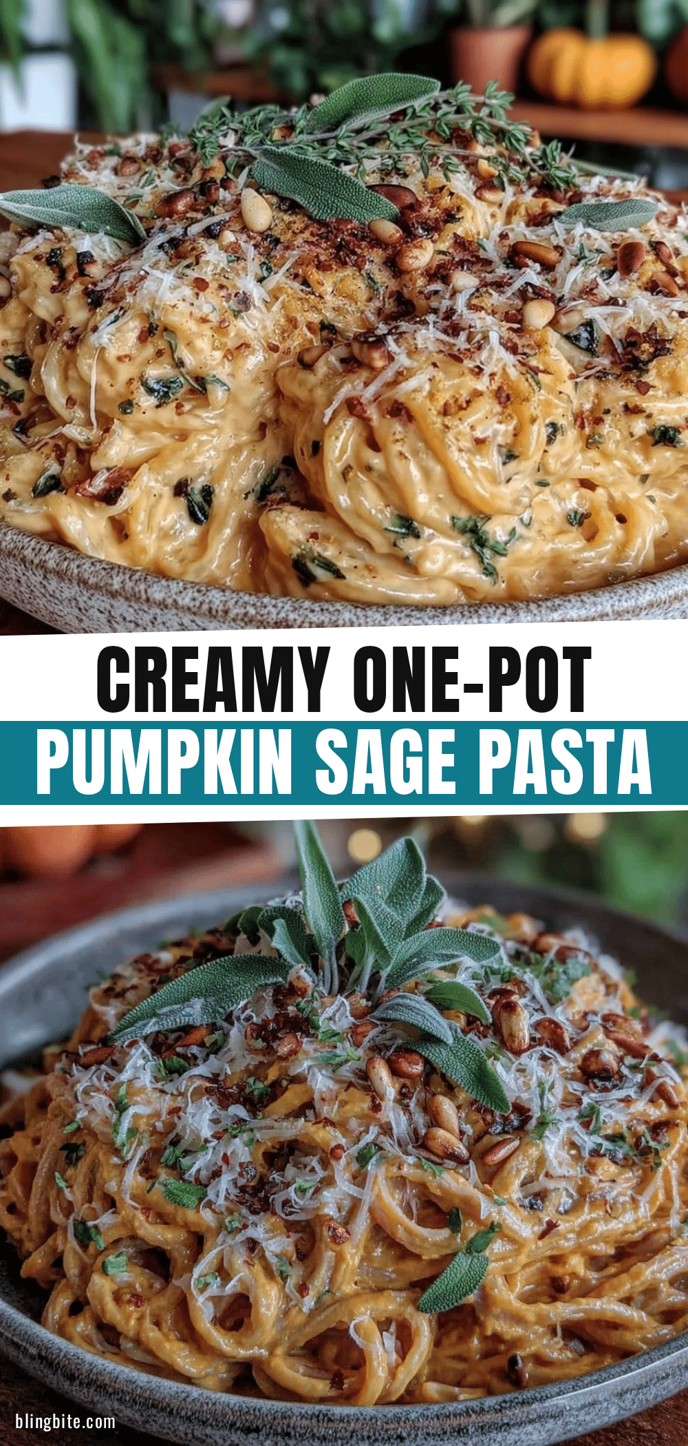 creamy one-pot pumpkin sage pasta recipe