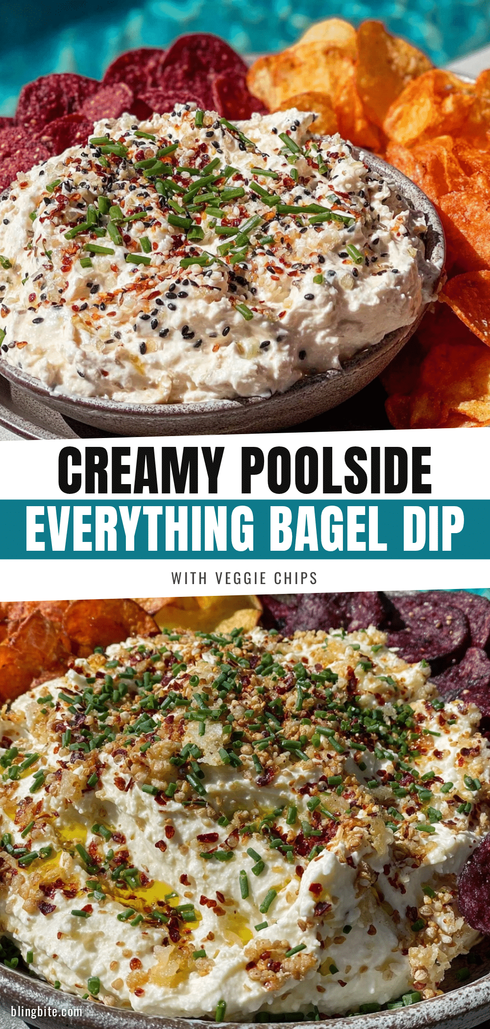 creamy poolside everything bagel dip recipe