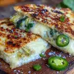 creamy spinach artichoke quesadilla - featured image