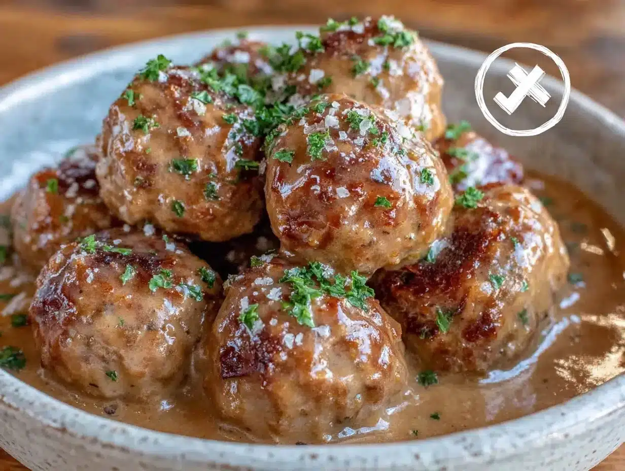 creamy Swedish meatballs preparation steps