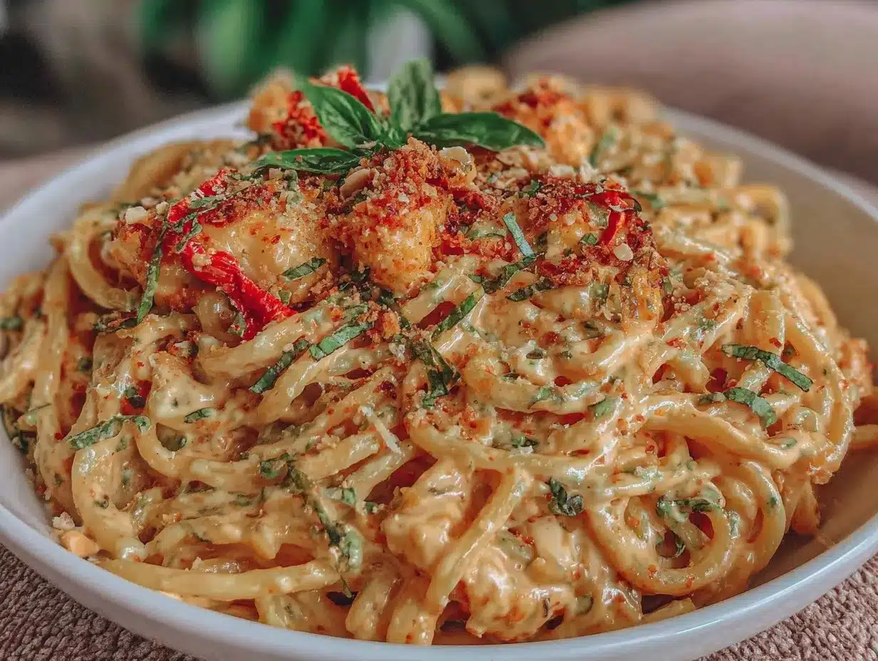 creamy vegan pasta preparation steps
