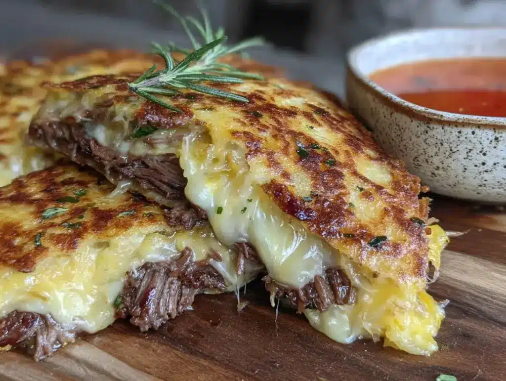 crispy birria quesadilla - featured image