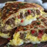 crispy breakfast quesadilla - featured image