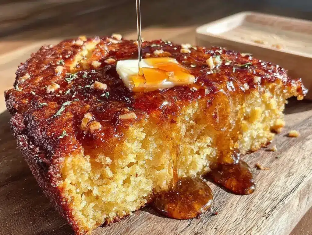 crispy brown butter cornbread - featured image
