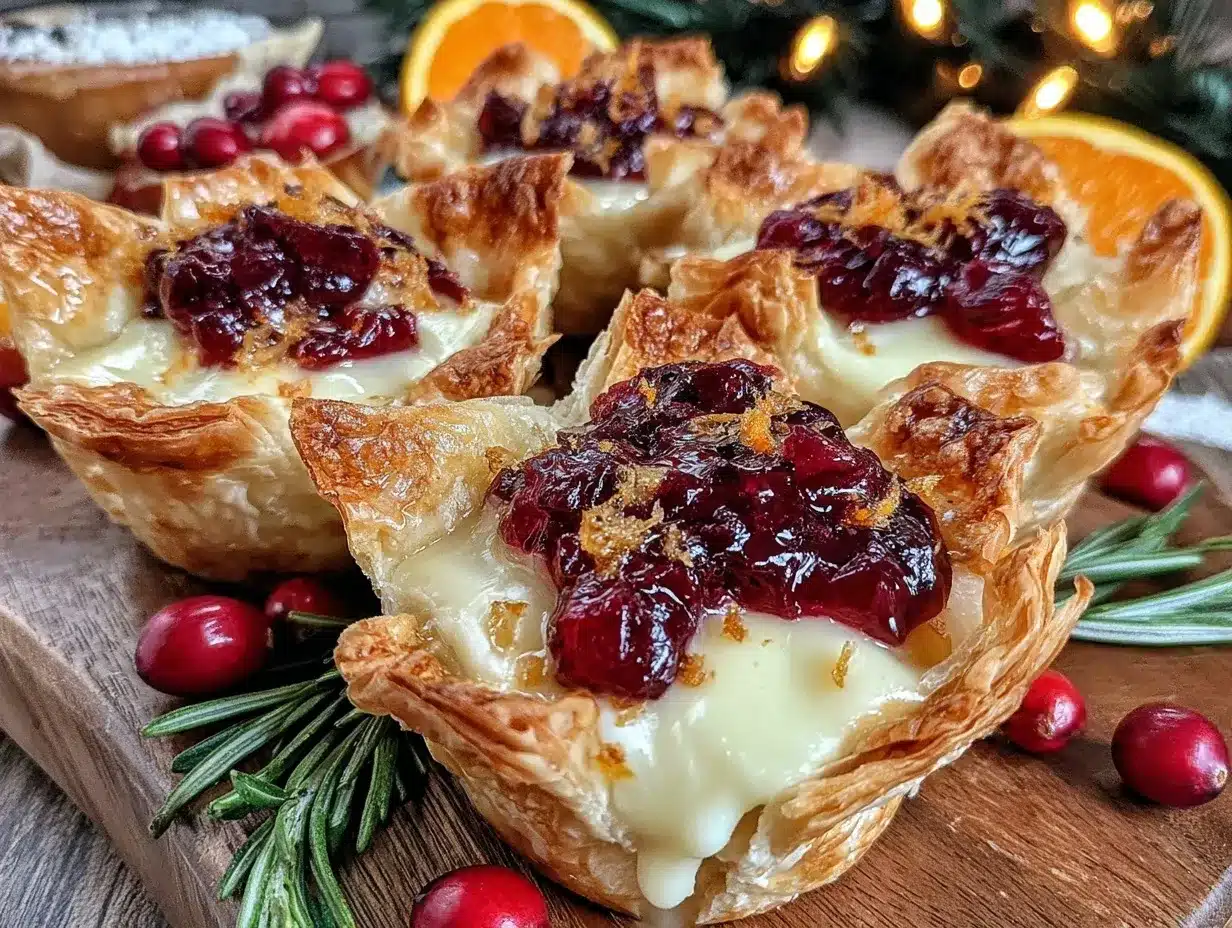 crispy cranberry orange brie bites preparation steps