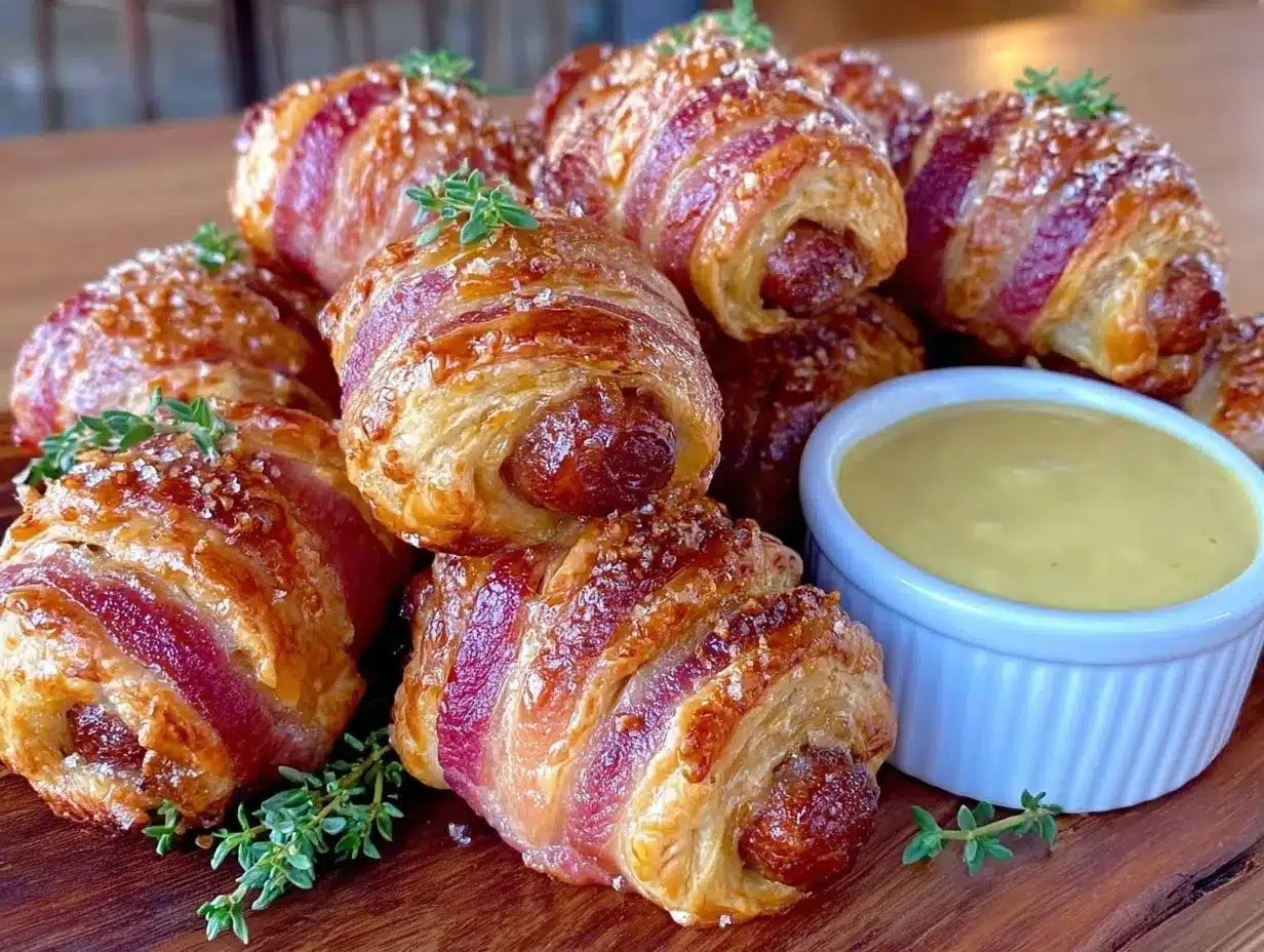 crispy fancy pigs in blankets preparation steps