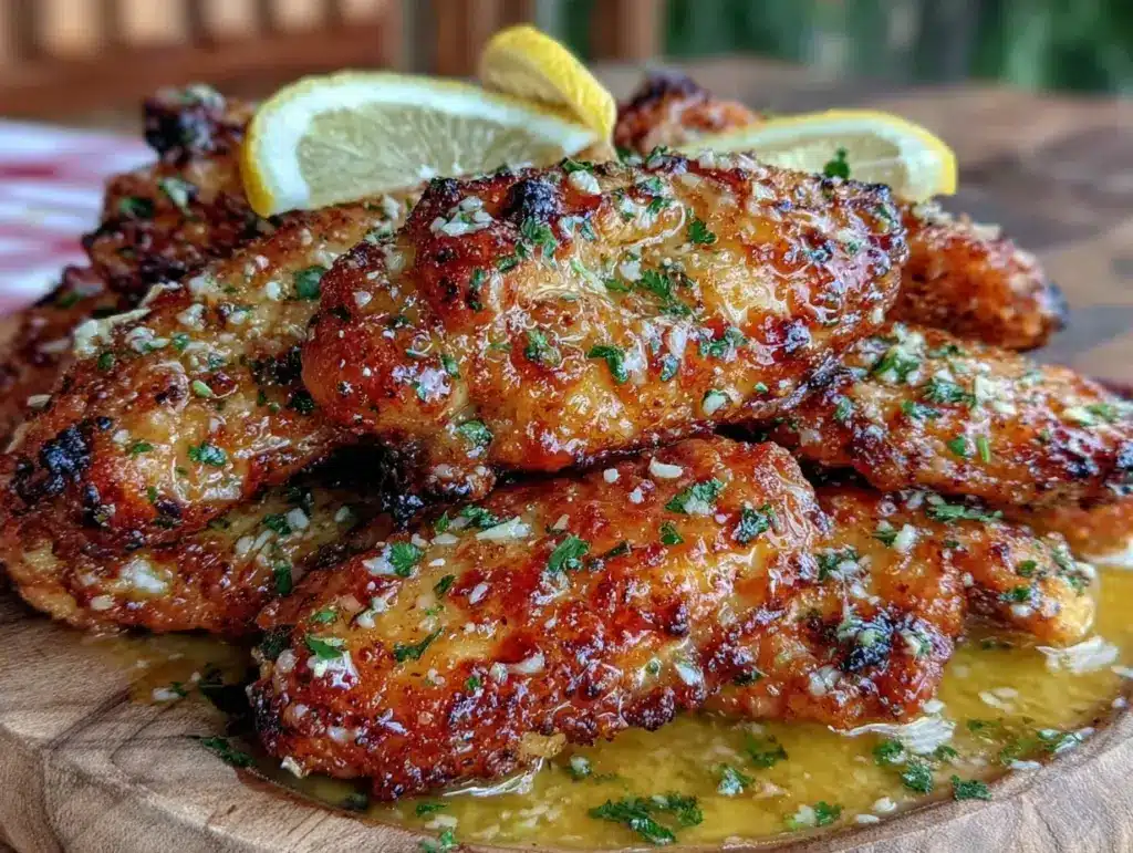 crispy garlic parmesan chicken wings - featured image