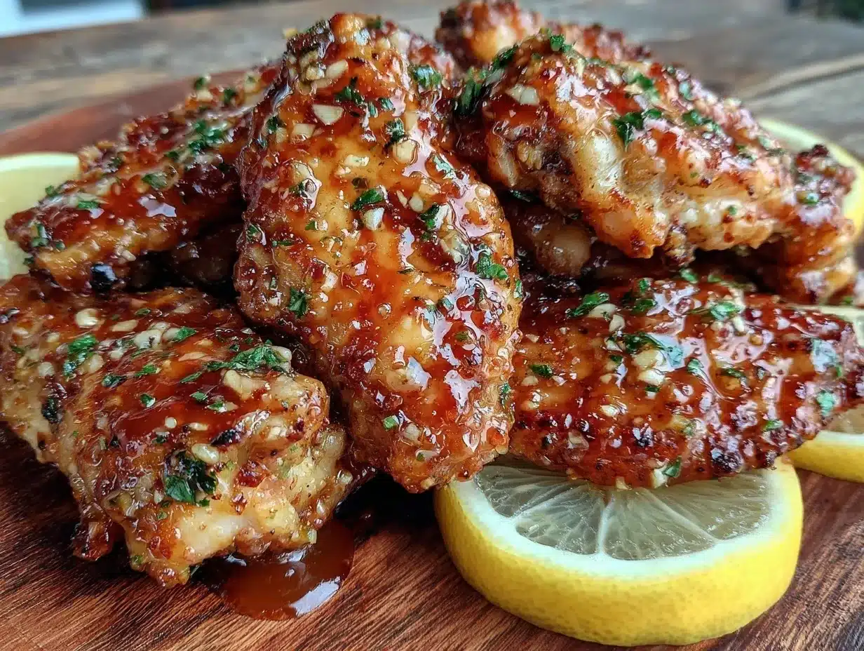 crispy garlic parmesan chicken wings preparation steps