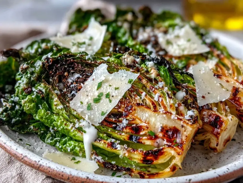 crispy grilled romaine caesar salad - featured image