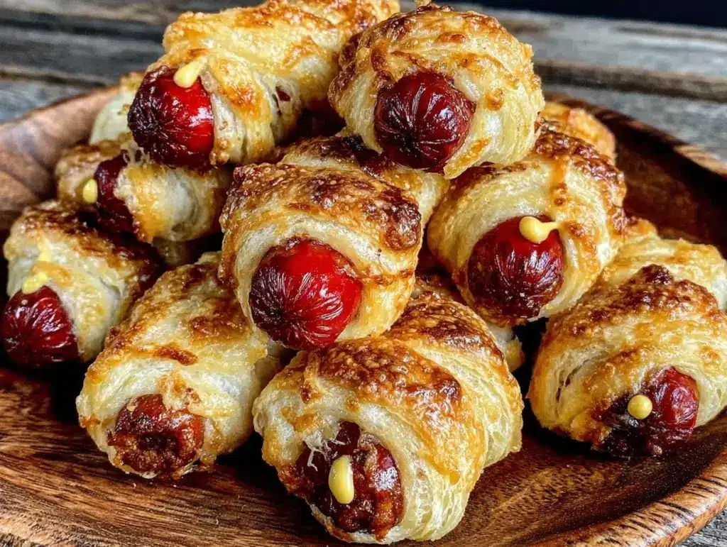 Crispy Mummy Hot Dog Crescent Roll Bites - featured image