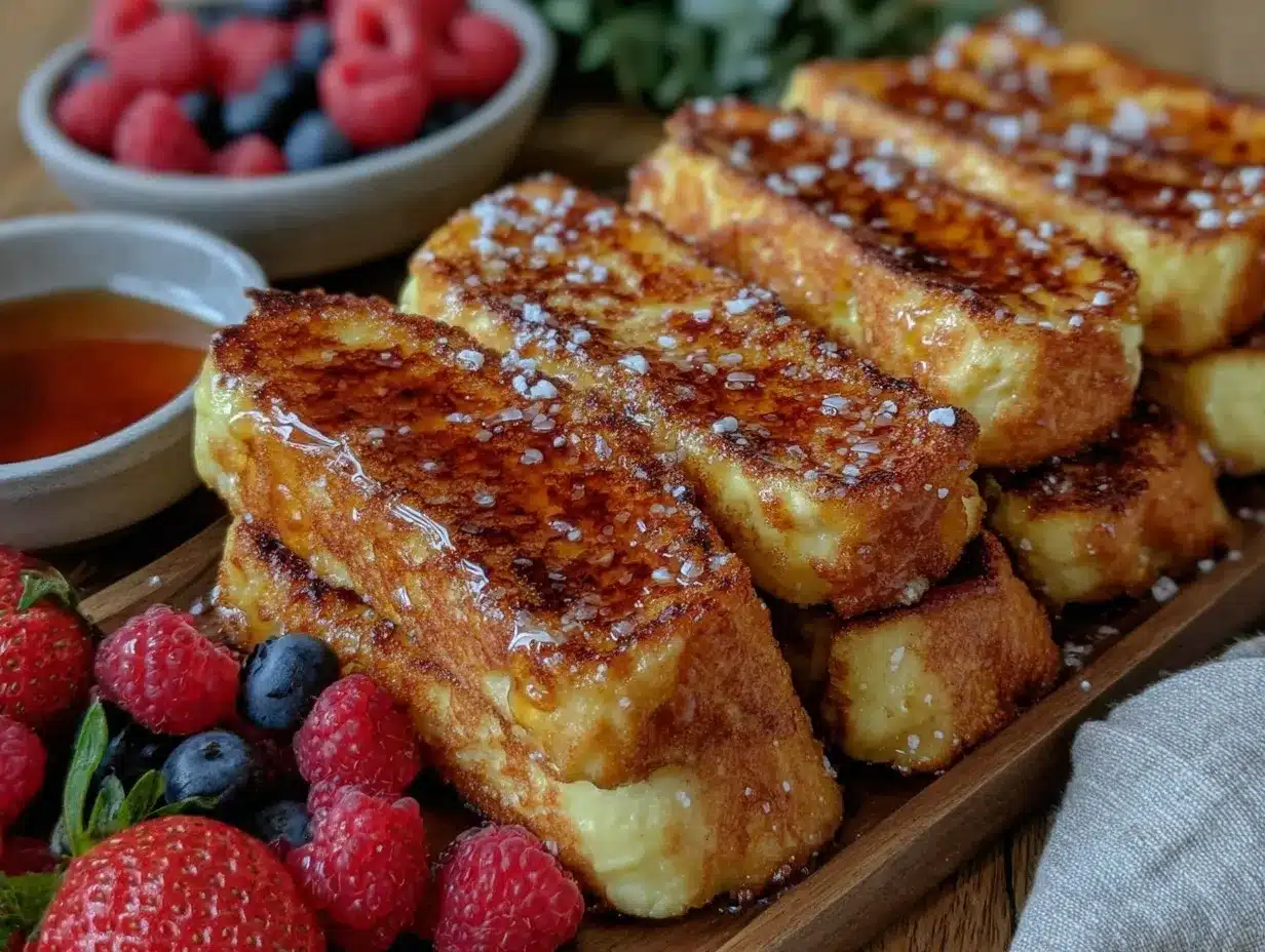 crispy sheet pan french toast sticks preparation steps
