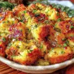 crispy sourdough herb stuffing - featured image