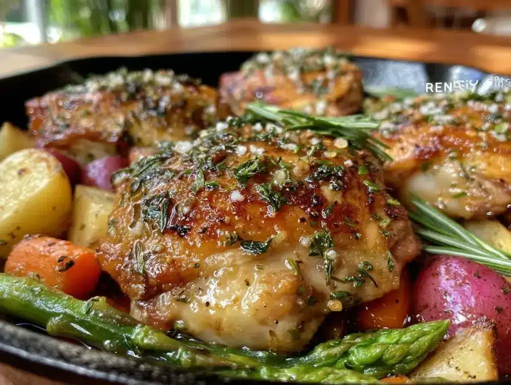 easy one-pan lemon herb chicken - featured image