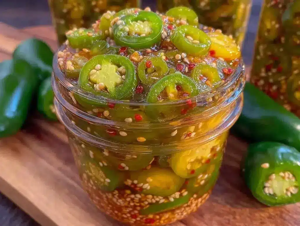 easy tangy pickled jalapeños - featured image