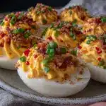firecracker deviled eggs - featured image
