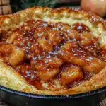 fluffy cinnamon apple dutch baby pancake - featured image