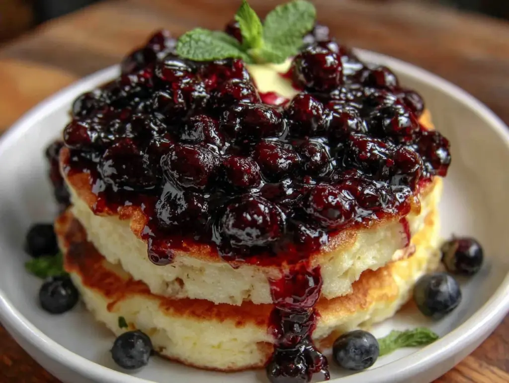 fluffy sourdough pancakes - featured image