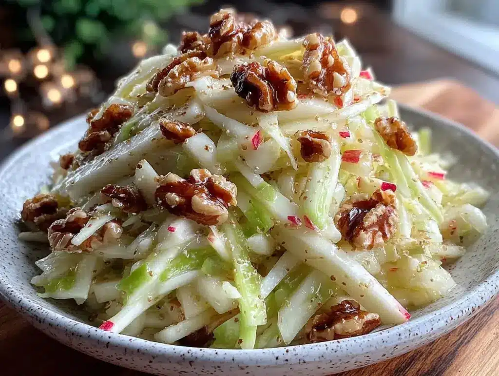 fresh apple fennel coleslaw - featured image