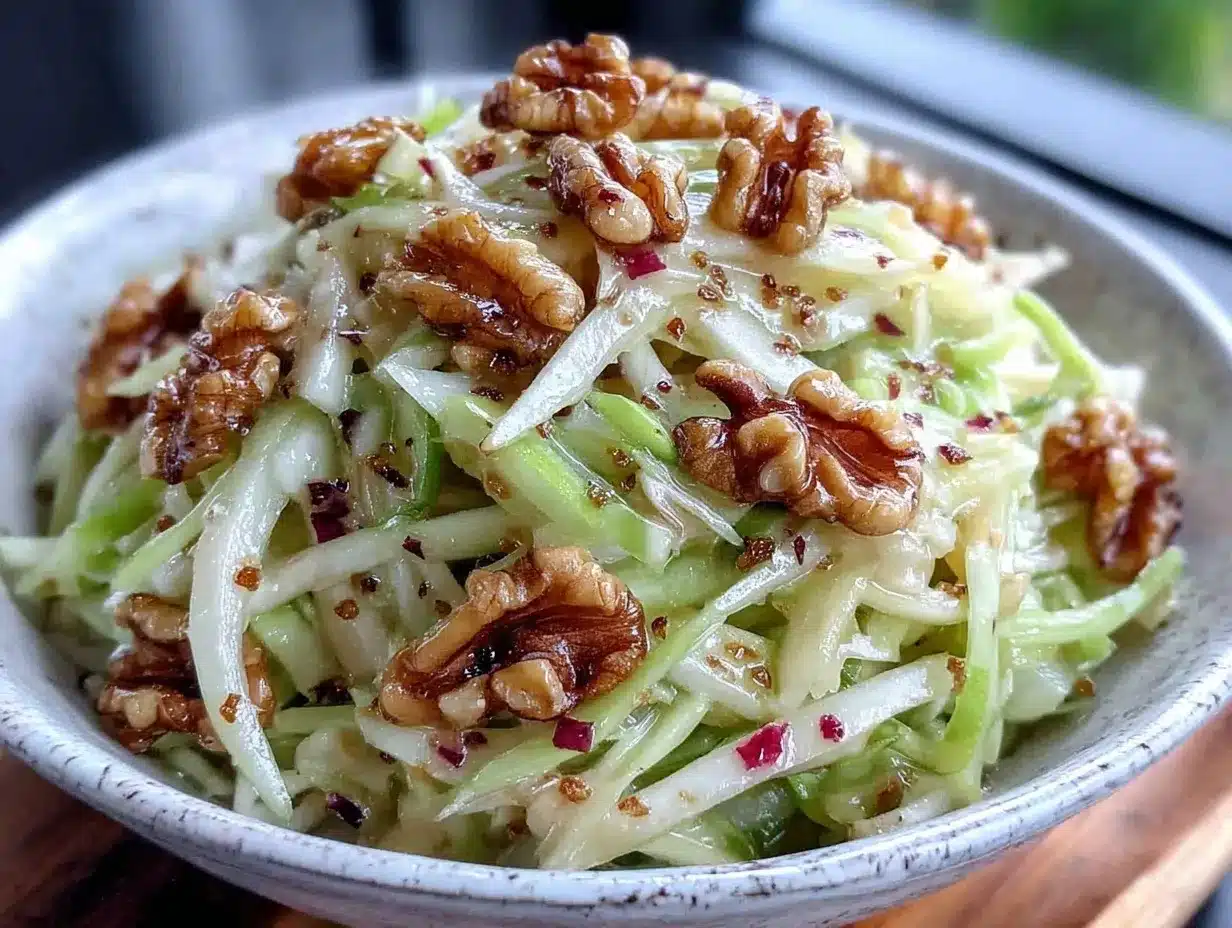 fresh apple fennel coleslaw preparation steps