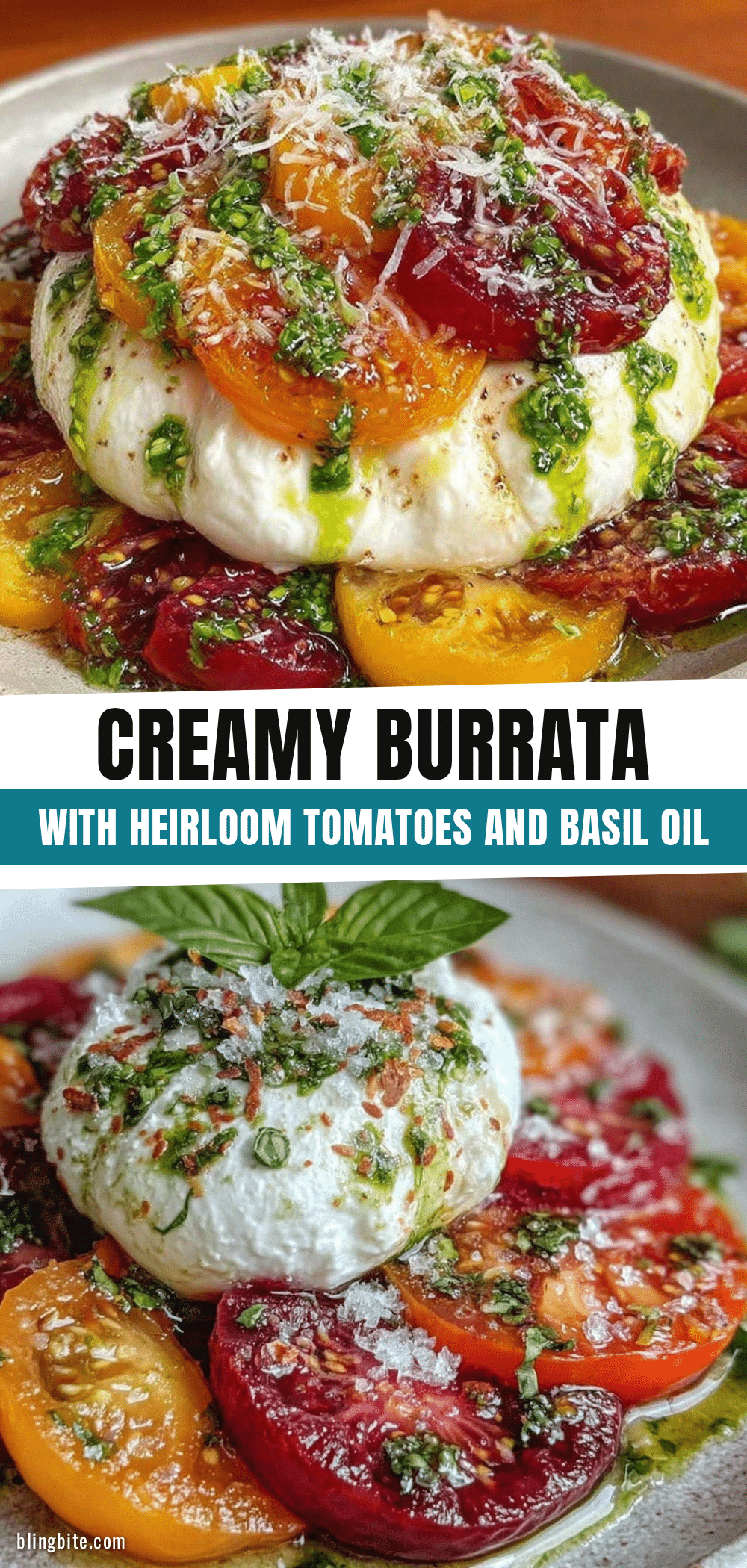 fresh burrata with heirloom tomatoes and basil oil recipe
