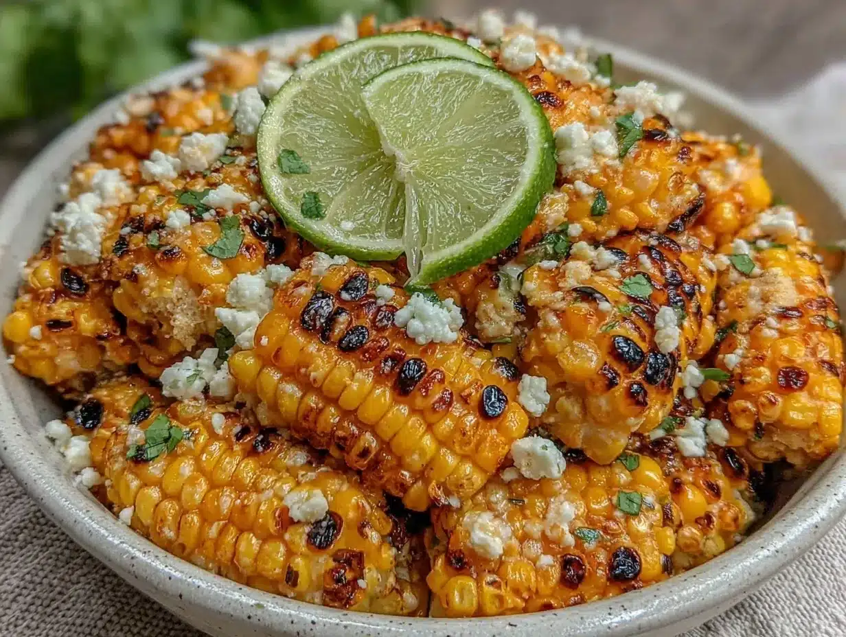 fresh grilled corn elote salad preparation steps