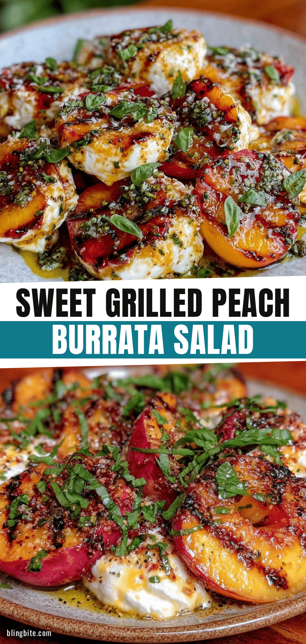 fresh grilled peach and burrata salad recipe