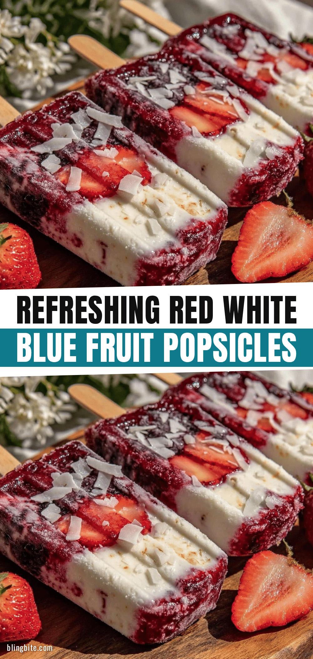 fresh red white and blue popsicles recipe