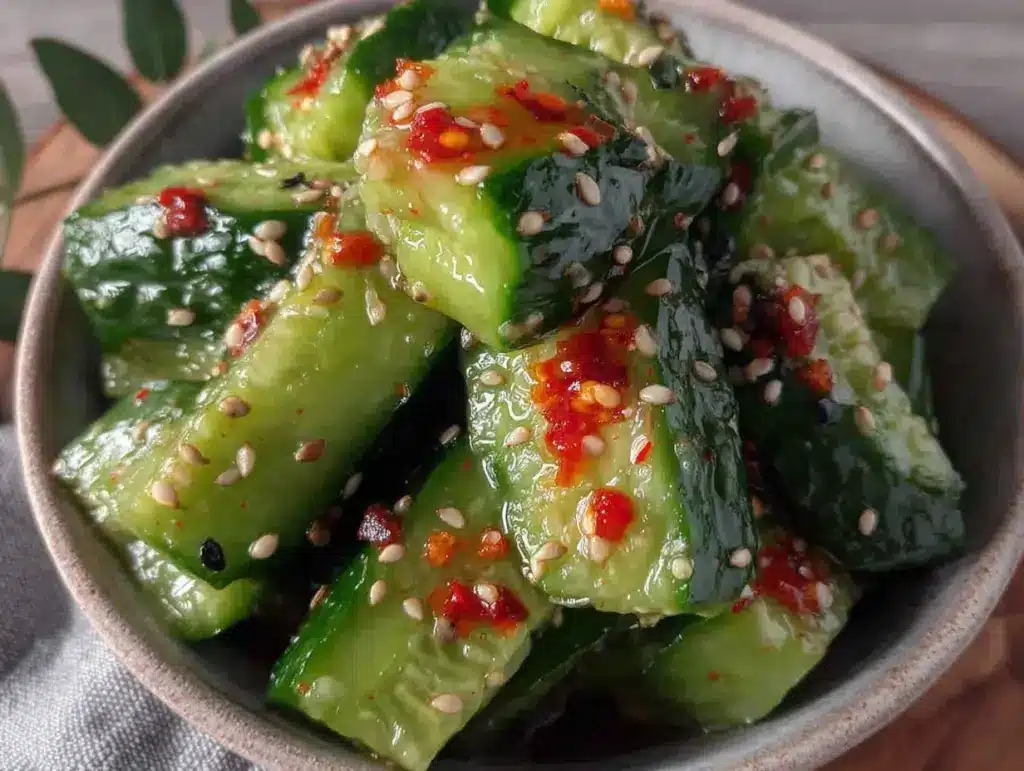 fresh smashed cucumber salad - featured image