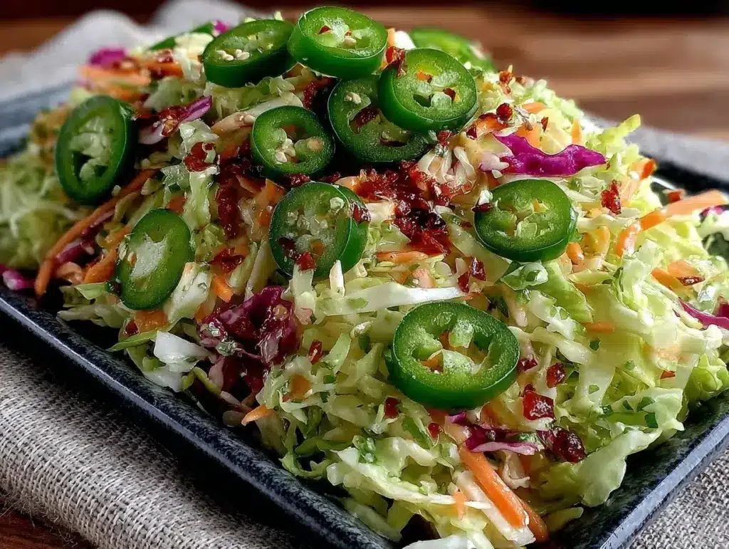 fresh spicy jalapeño lime slaw without mayo - featured image