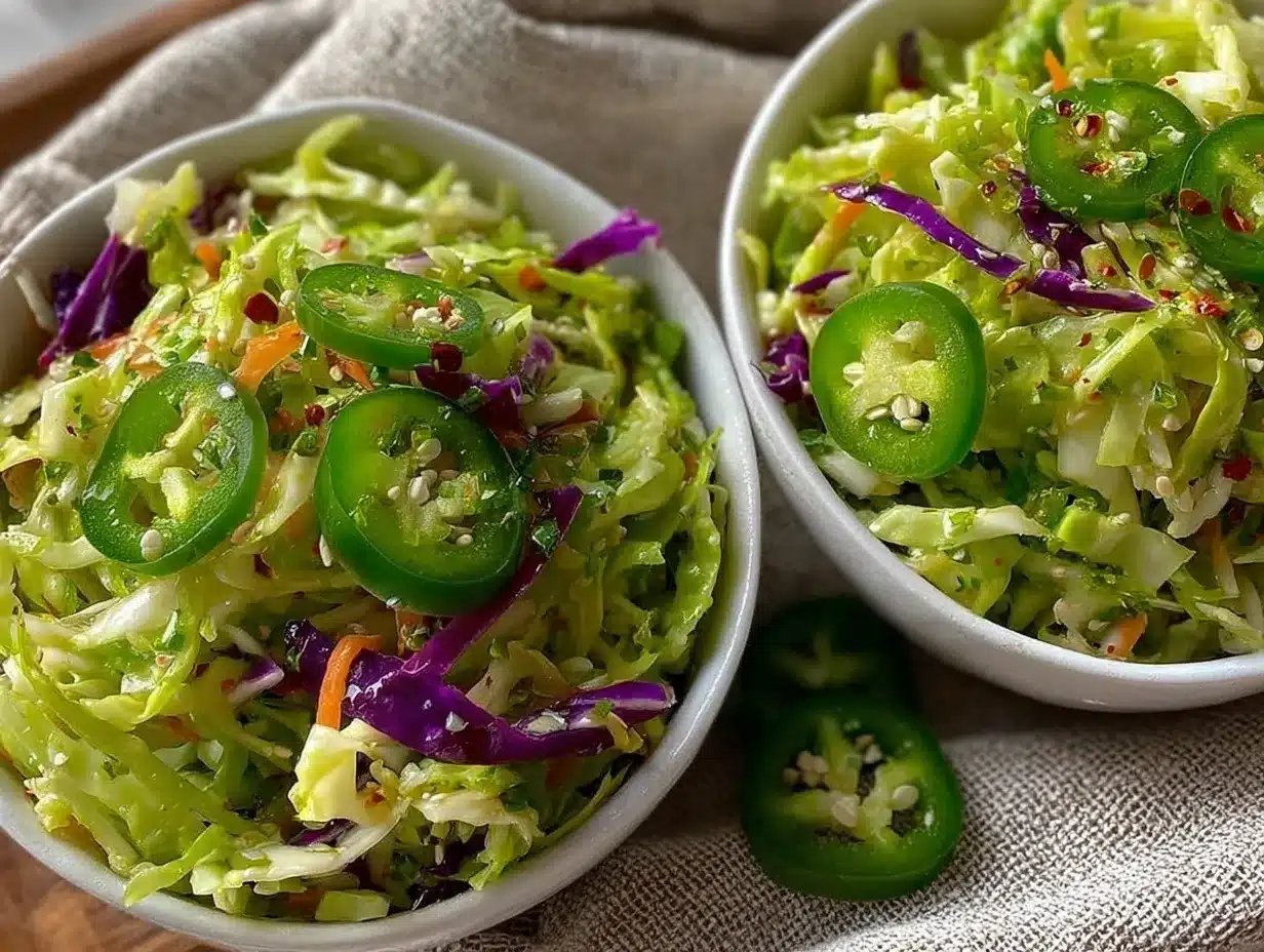 fresh spicy jalapeño lime slaw without mayo preparation steps
