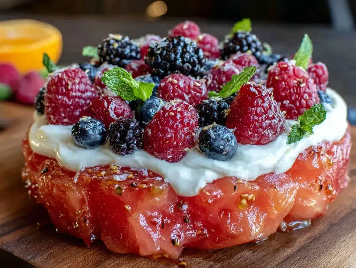 fresh watermelon pizza recipe preparation steps