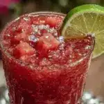 frozen watermelon lime slushie - featured image
