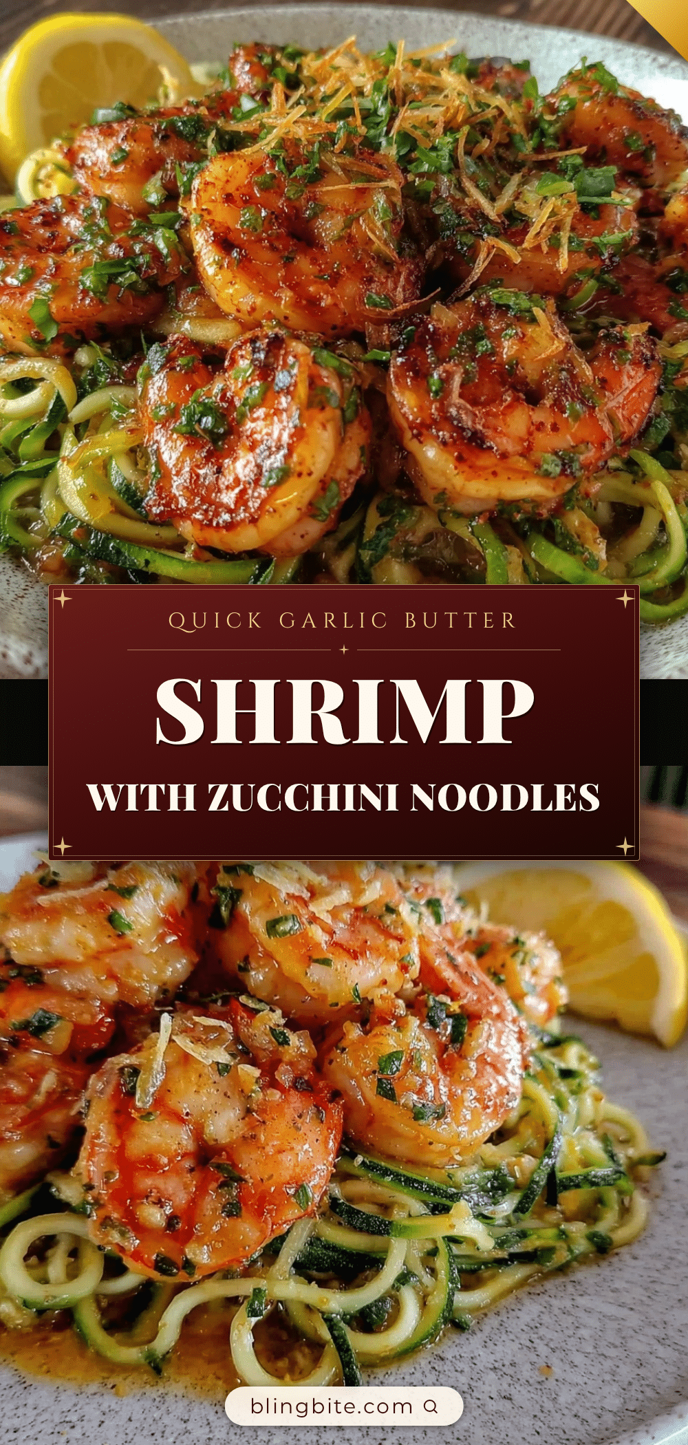 garlic butter shrimp with zucchini noodles recipe