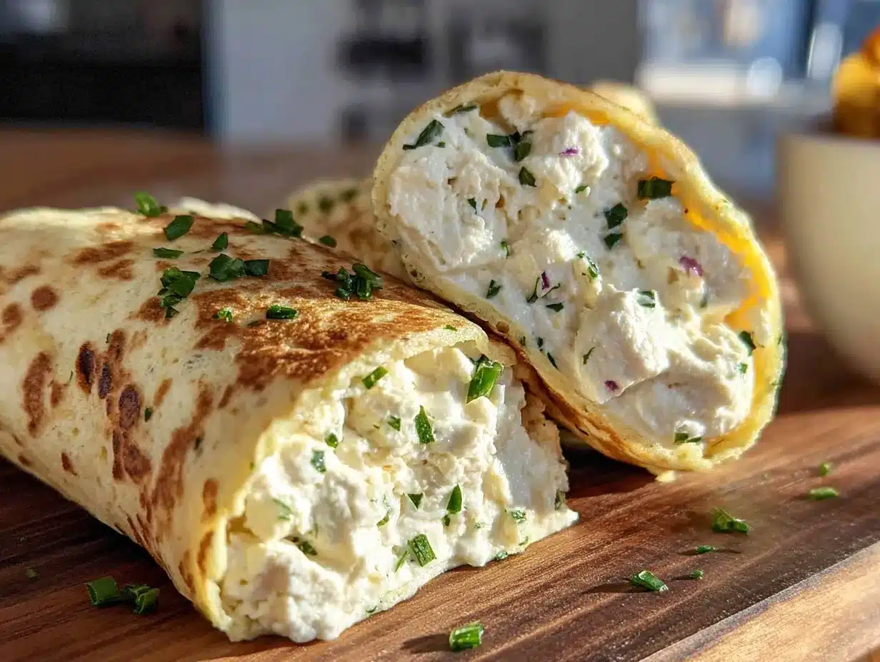 healthy high protein cottage cheese egg white wrap preparation steps