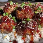 honey sriracha meatballs - featured image