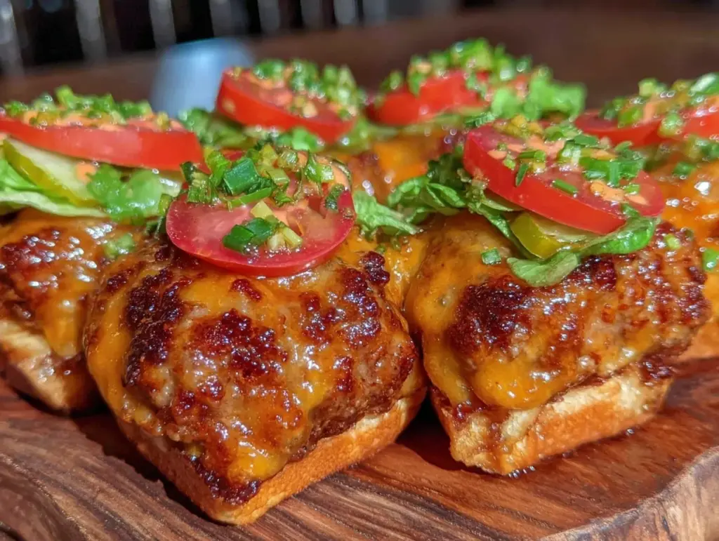 juicy smash burger sliders - featured image