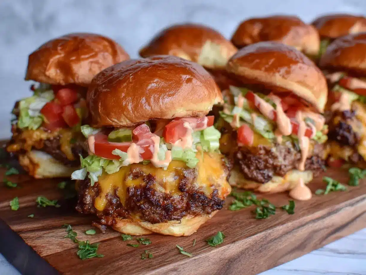 juicy smash burger sliders preparation steps