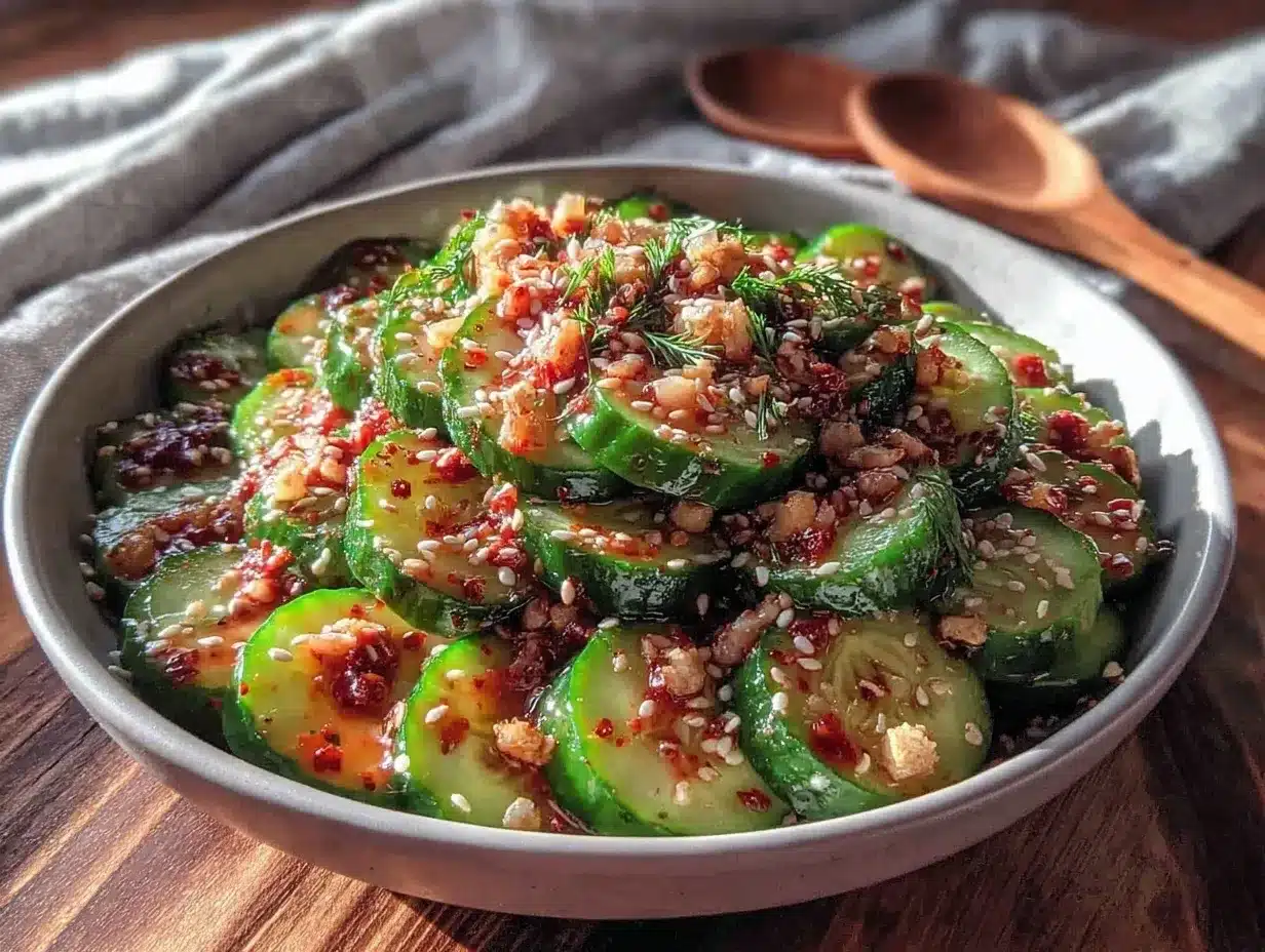 Korean cucumber salad preparation steps