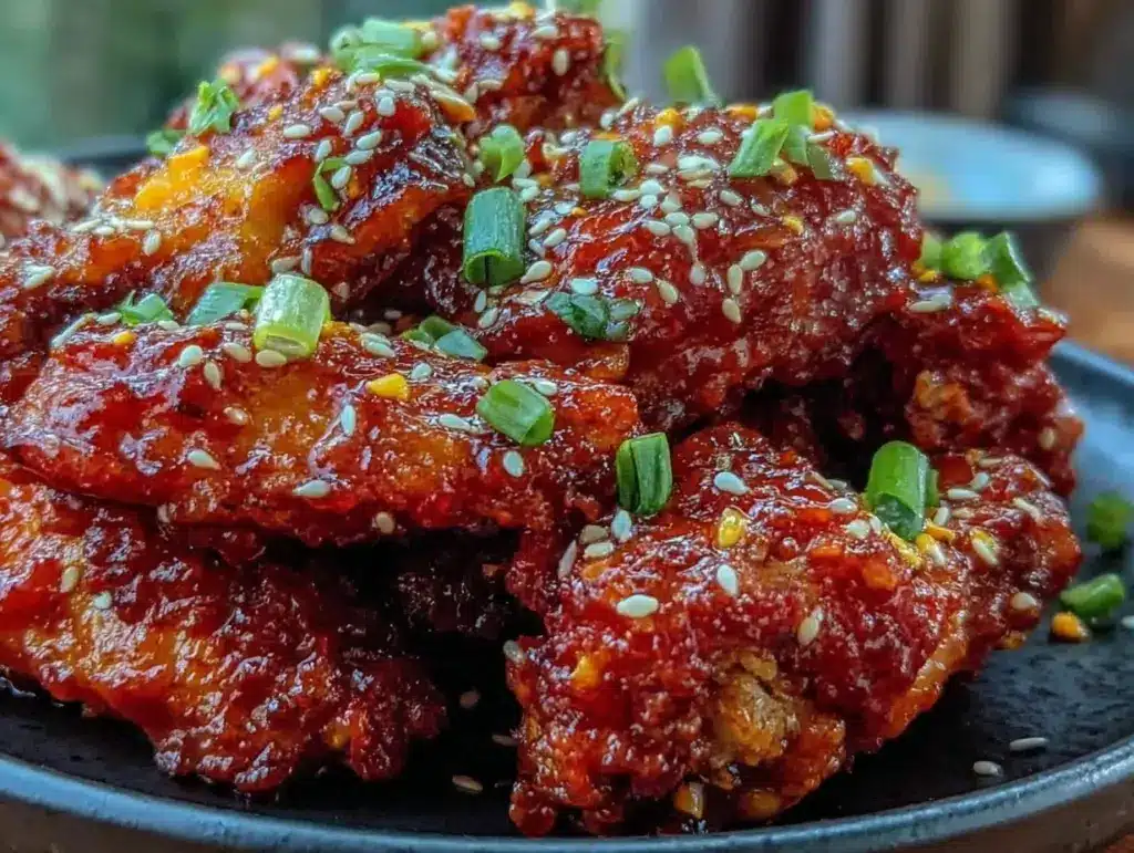 Korean Gochujang Glazed Chicken Wings - featured image