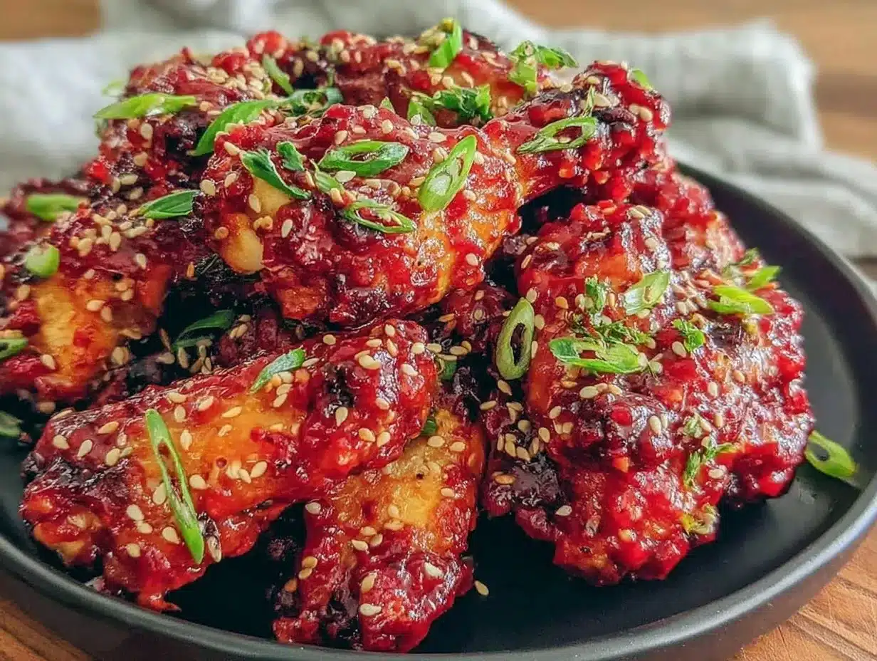 Korean Gochujang Glazed Chicken Wings preparation steps